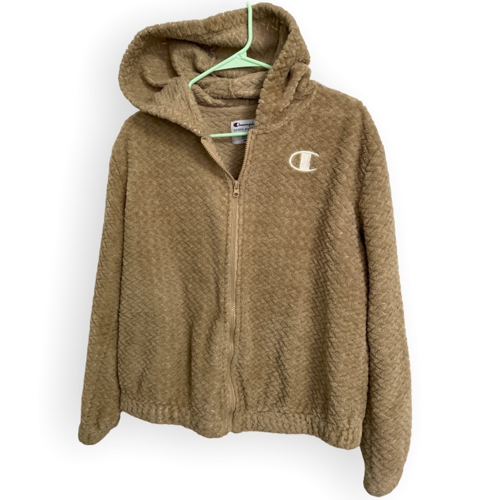 Cozy Tan champion full zip up fleece jacket